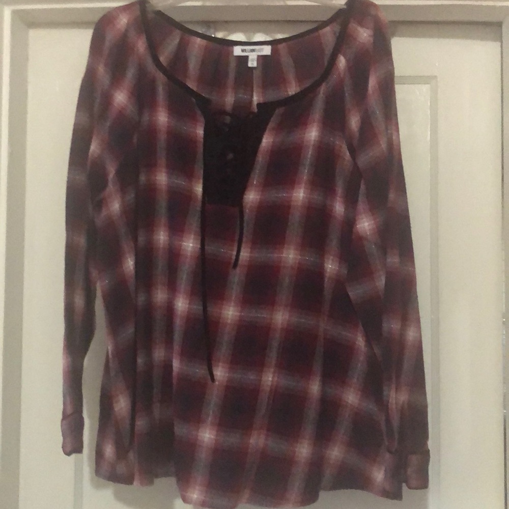 William Rast Plaid Top